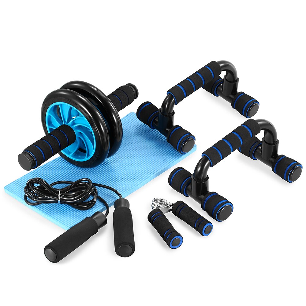 Ab Roller Trainer with Push UP Bar Jump Rope