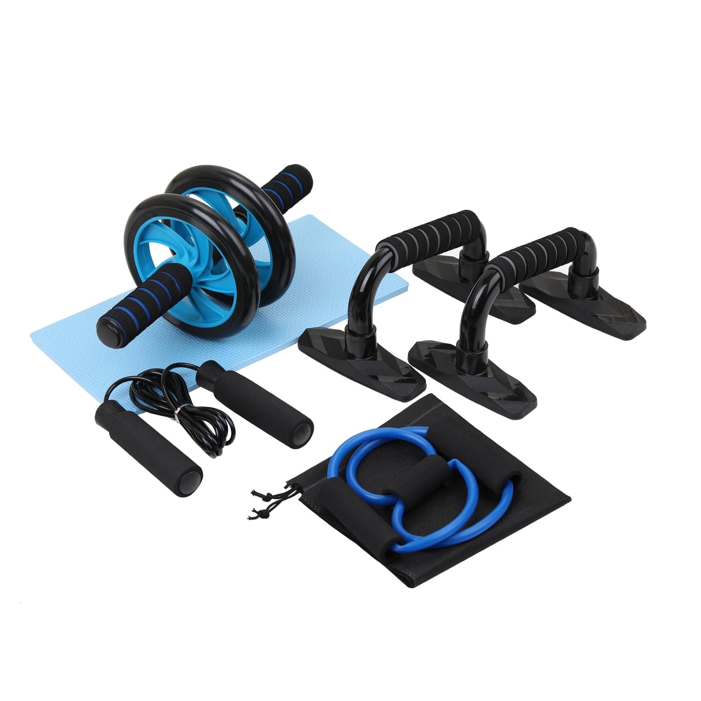 Ab Roller Trainer with Push UP Bar Jump Rope