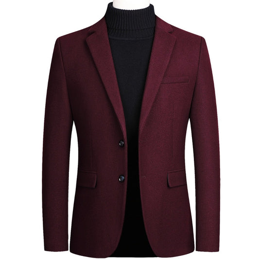 Men's Woolen Formal Wedding Tuxedo Suit Jacket