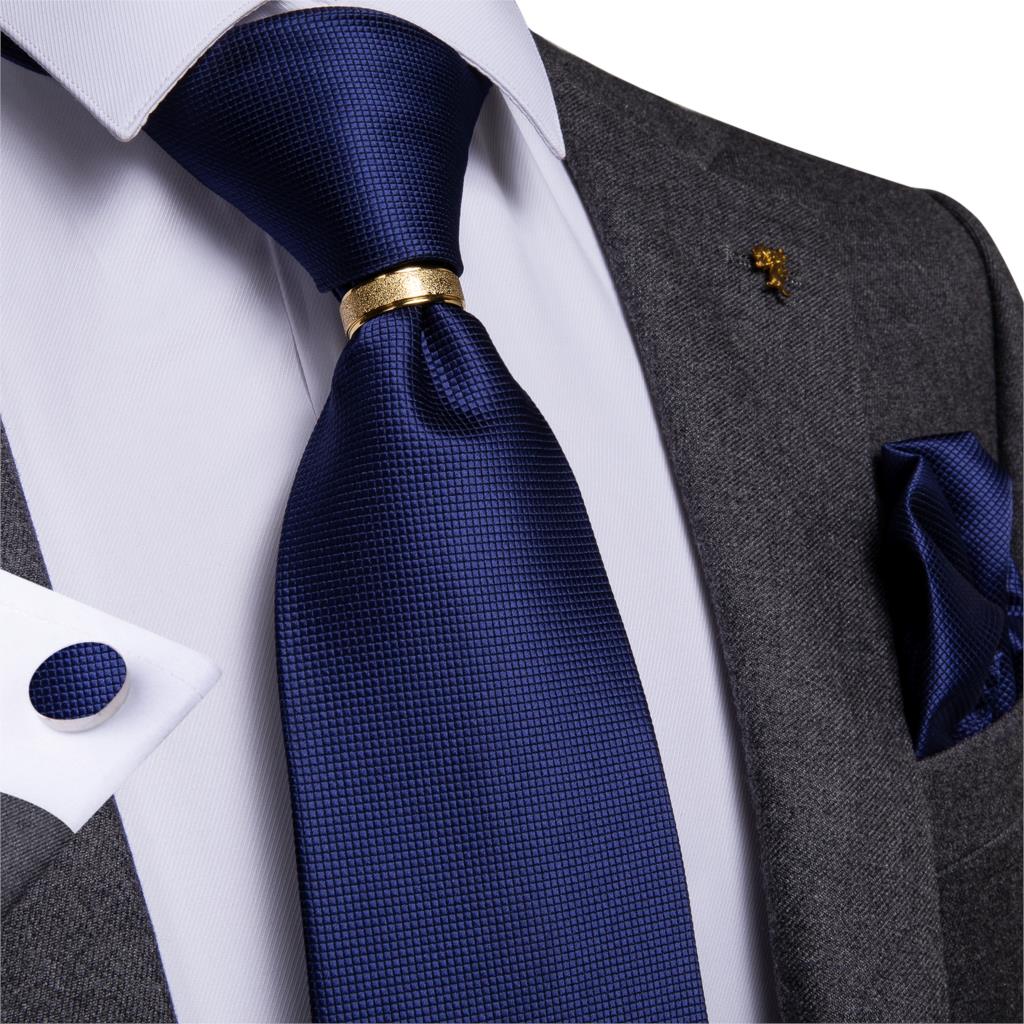 Designer Men's Necktie Striped Floral Paisley Silk Tie Pocket Square Cufflinks