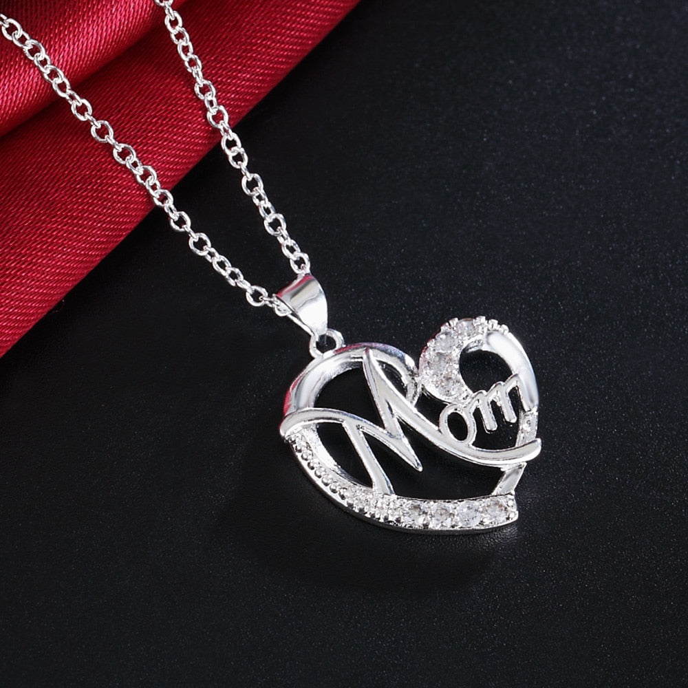Sterling Silver Mom Pendant