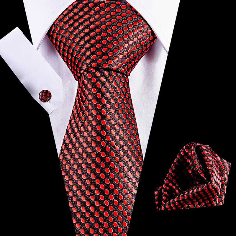 Luxury Paisley Blue Silk Tie with Hanky & Cufflinks