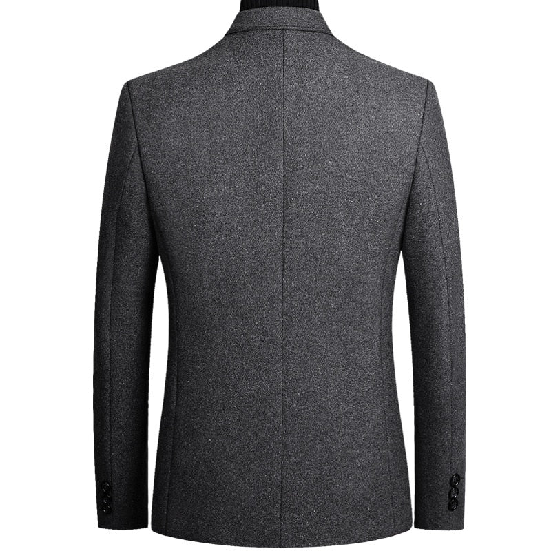 Men's Woolen Formal Wedding Tuxedo Suit Jacket