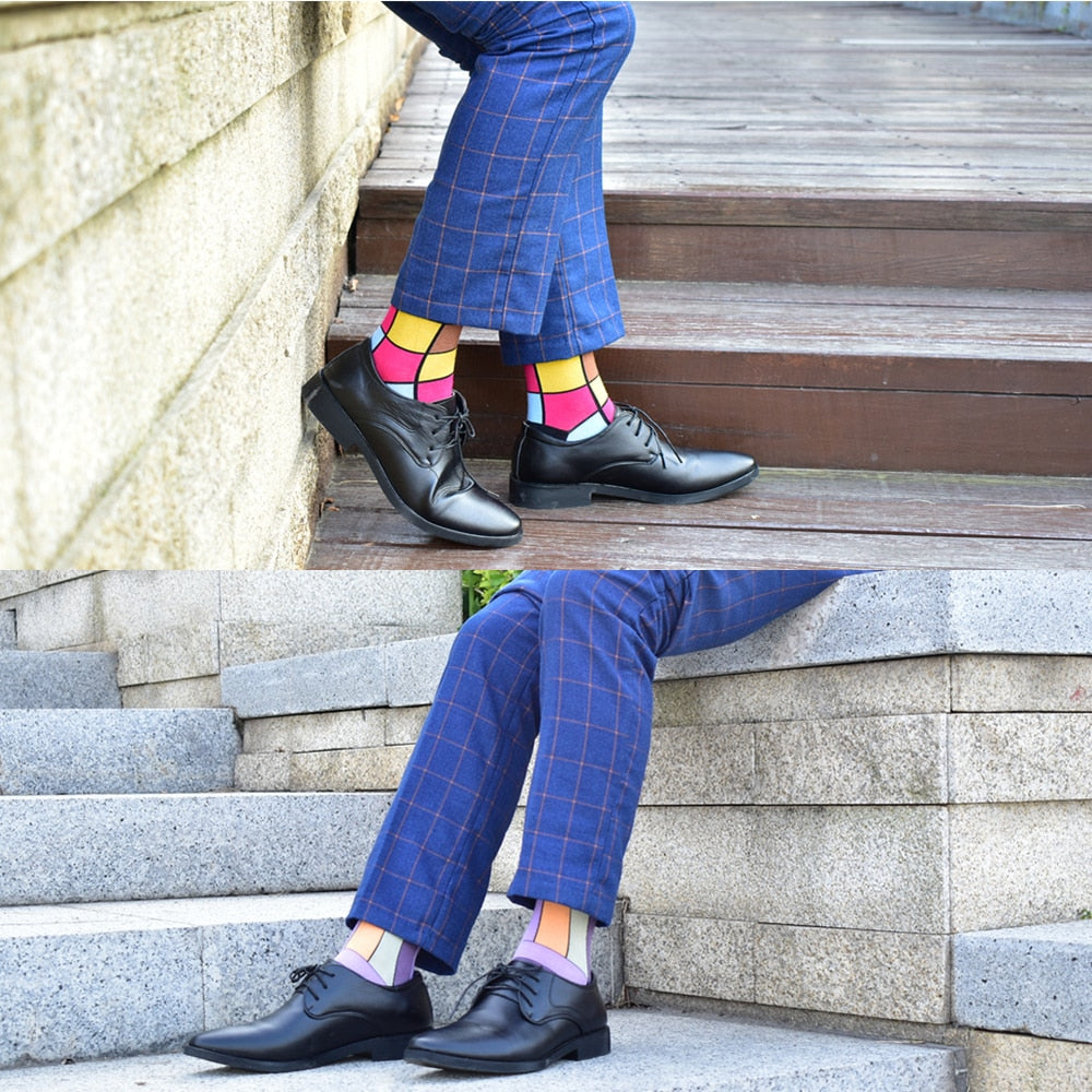 Geometric Lattice Men's Socks