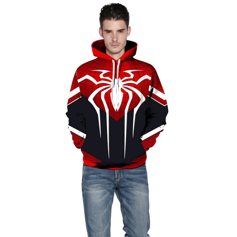 3D Printed Spider Graphic Hoodie