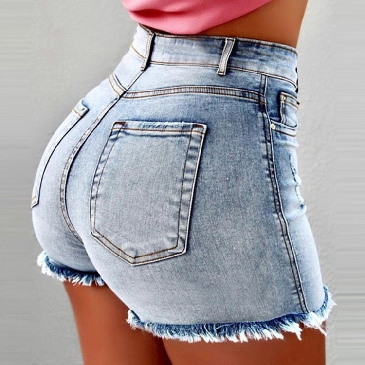 High Waist Denim Shorts