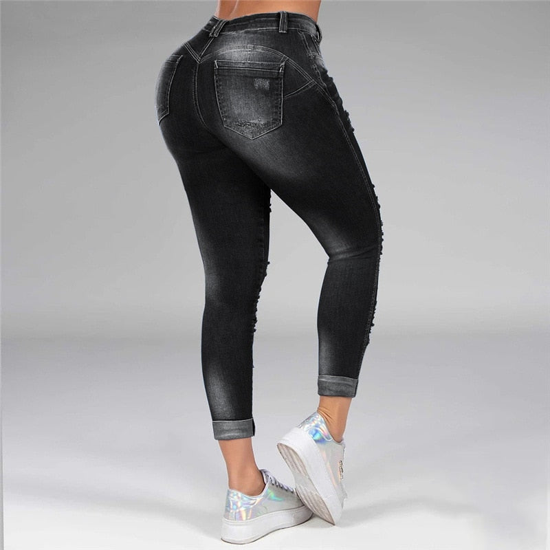 Washed Ripped Jeans Women S-5XL