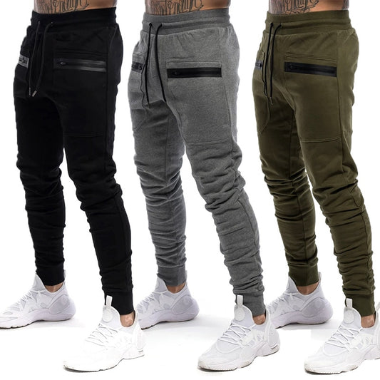 New Mens Jogger Zip pocket Sweatpants