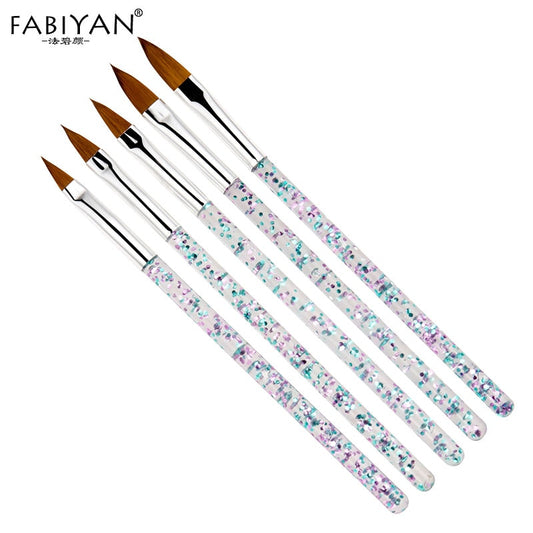 5Pcs/set 11/13/15/17/19mm Nail Art Crystal Brush
