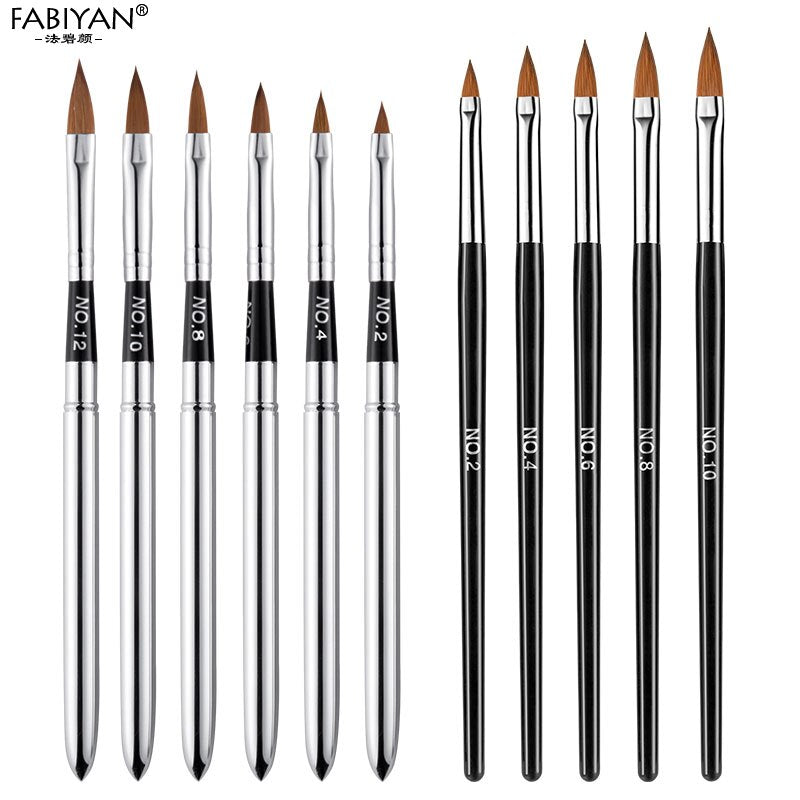 5Pcs/set 11/13/15/17/19mm Nail Art Crystal Brush