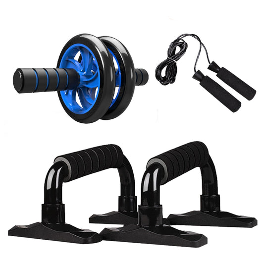 Ab Roller Trainer with Push UP Bar Jump Rope