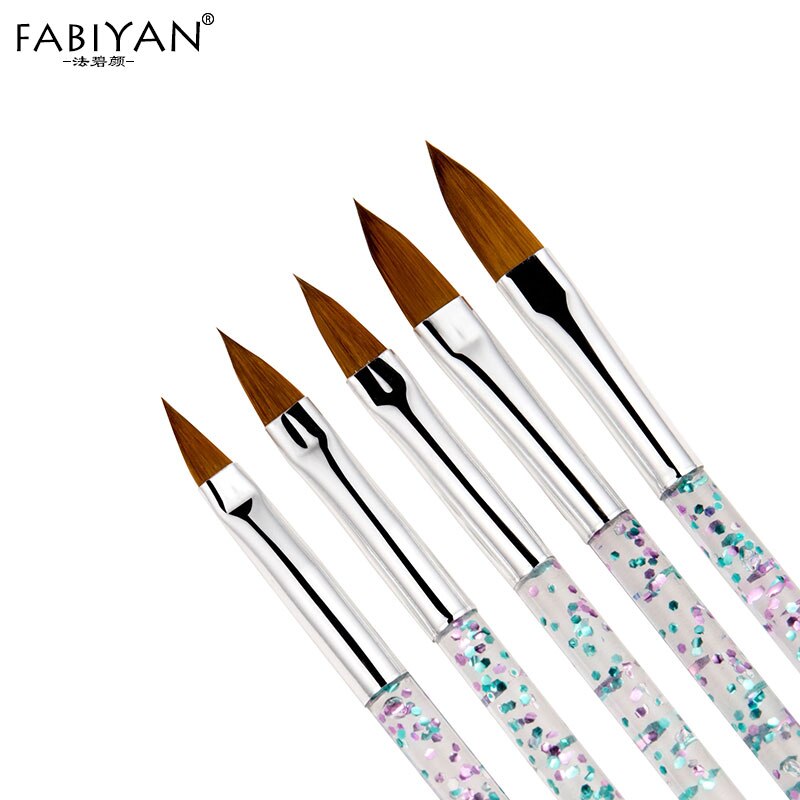 5Pcs/set 11/13/15/17/19mm Nail Art Crystal Brush