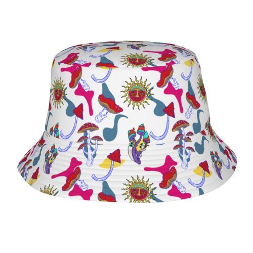 Bucket Hat Psychedelic Magic Mushrooms Fisherman Reflect
